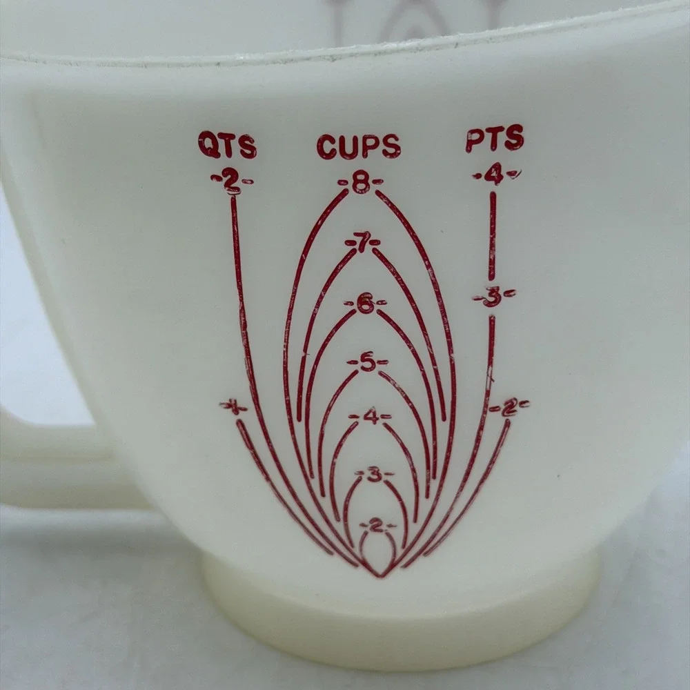 Vintage TUPPERWARE Mix N Store 8 Cup 2 Qt Measuring Bowl Pitcher No Lid 500-2